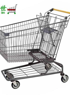 供应150L超市购物车休闲购物车超市商场金属手推车直销