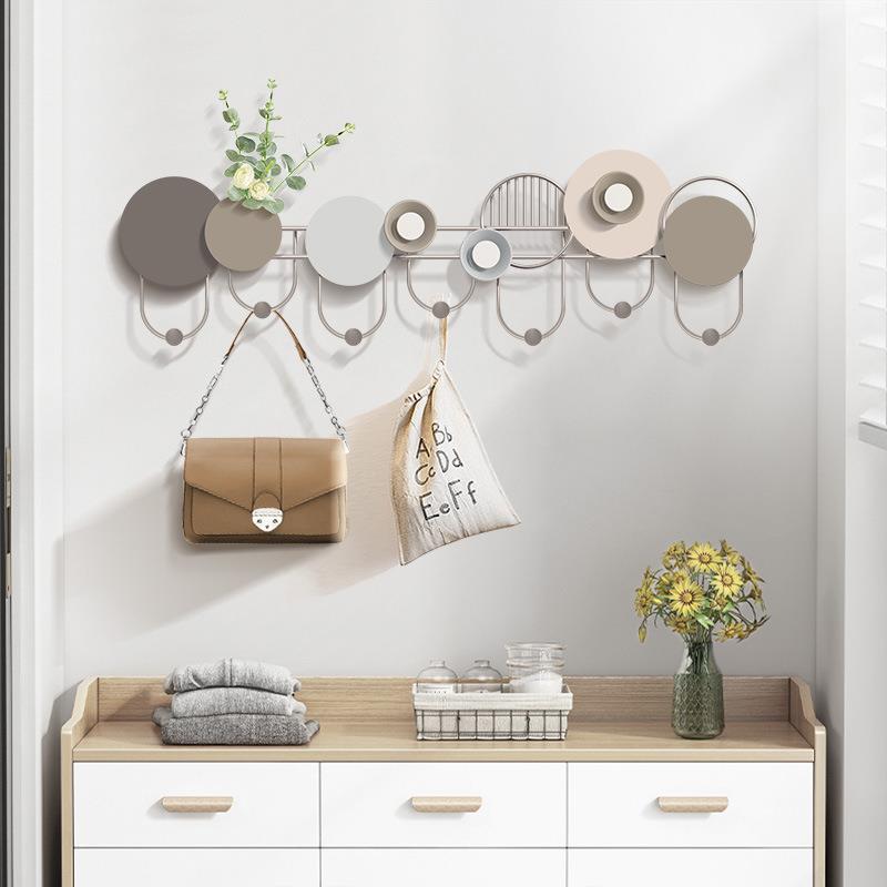 F^进门口玄关挂钩墙上收纳壁挂入户门后墙壁衣帽钩挂衣架创意免打