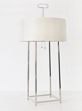 美式轻奢麻布灯罩个性台灯/软装设计/别墅/样板房/创意台灯