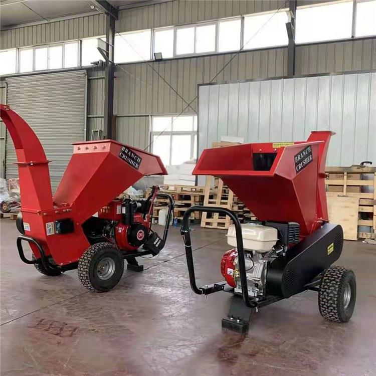 碎枝机移动树枝粉碎机汽油170型号果园枝条切碎机