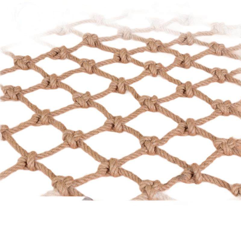 麻绳网吊顶装饰挂墙防护护栏手工编织室内户外防护网照片墙创意