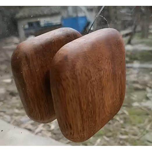 原木方形门把手单孔玻璃北欧创意推拉门手柄拉手卫生间玻璃门大门