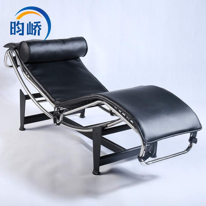 LC4 Lounger Chai简约不锈钢可调节皮艺椅 午睡椅休闲躺椅沙发椅
