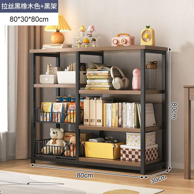书架落地置物架儿童书柜子家用桌面简易实木M客厅多层书本收纳储