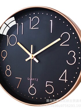 12英寸钟表时钟挂钟工厂石英钟现代简约M塑料客厅数字clock