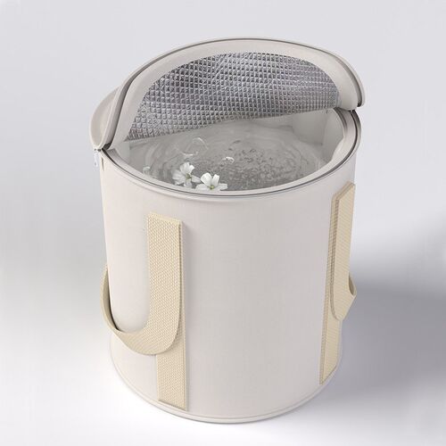 卡通弹簧印花加厚过膝泡脚桶折叠便携式洗脚盆深桶旅行Z居家养生