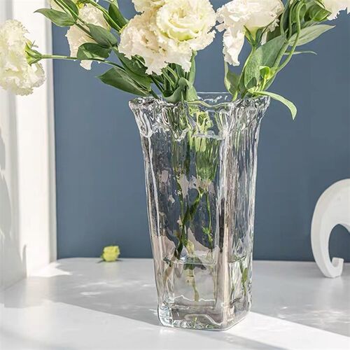 创意欧式花瓶摆件l玻璃透明花盆餐桌软装饰品家居客厅仿真插花