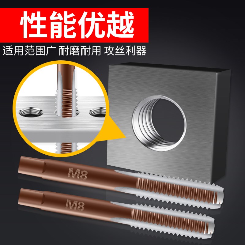 手用丝锥丝攻不锈钢手动攻牙神器螺纹钻头细牙铝合金攻丝套装工具
