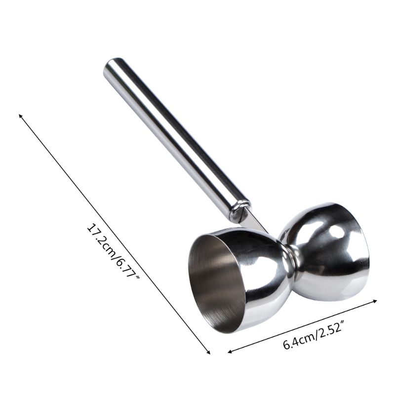 Stainless Steel Double Jigger Measure Cup Long Handle for