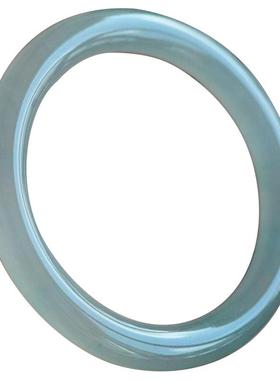 手镯冰种青玉镯天冻镯子圆条玉石天然款海蓝宝少女翡翠蓝水岫玉子