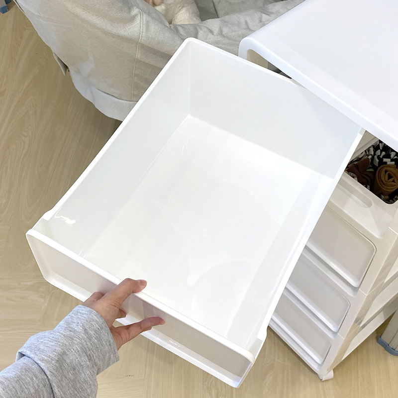 宿舍小推车置物架家用客厅抽屉式移动收纳箱零食架子落地整理柜