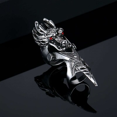 极速Retro personality ring punk style alloy jewelry ring coo