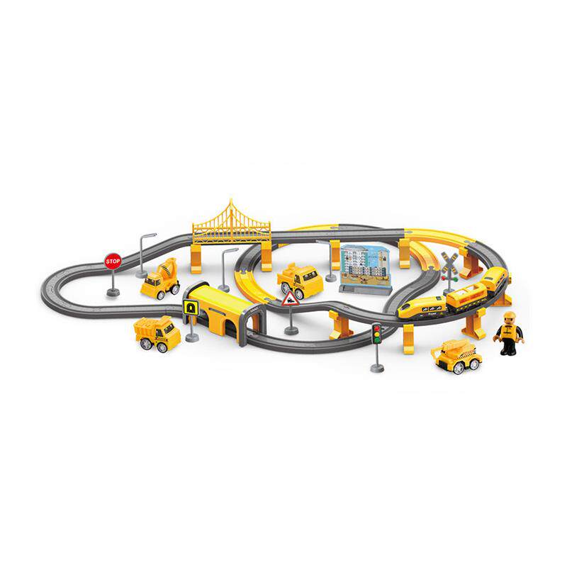 DIY RAIL CAR KIDS TOYS EDUCATIONAL BUILDING BLOCKS TRACK MAGNETIC TRAIN THEME SET