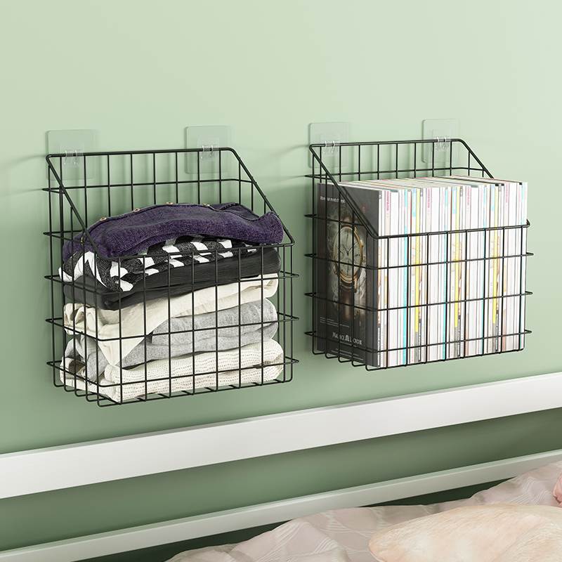 床上置物架床头收纳放衣服书架宿舍神器衣柜床边挂篮墙上筐上铺下