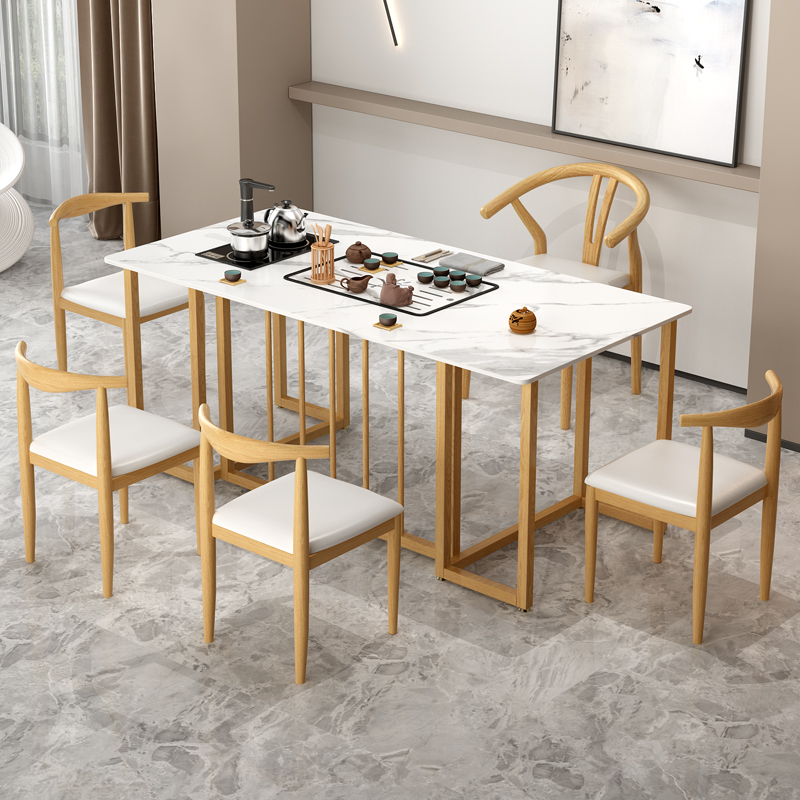 岩板茶桌椅组合轻奢现代简约高级感家用功夫烧水壶一体办公室茶台