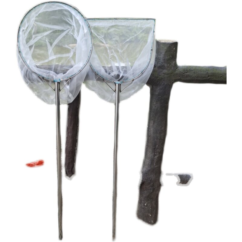 不锈钢一体全套抄网100目捞虾赶海不伤鱼捞鱼网鱼粪清Y洁网兜大物