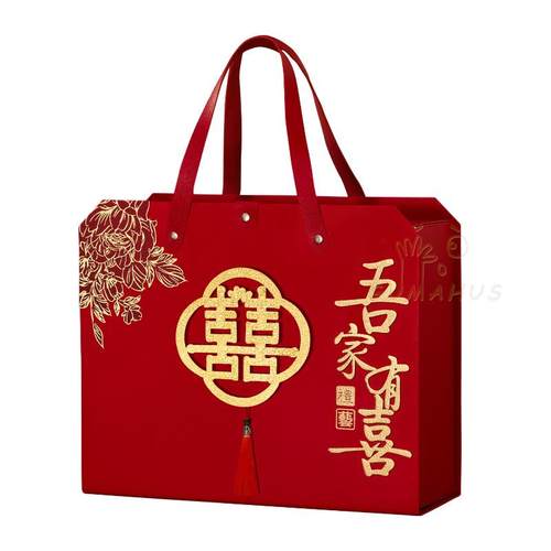 结婚彩礼钱盒提亲聘礼箱订婚现金聘金盒下聘10万礼金箱子用品大全