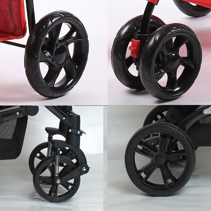 Bello宠物推车狗狗外出车猫咪旺猫手推车雨罩万向轮前轮后轮配件