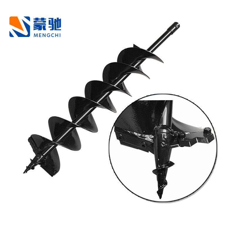 蒙驰地钻钻头单叶植树钻洞机合金钻头双叶冰钻钻头地钻配件400mm