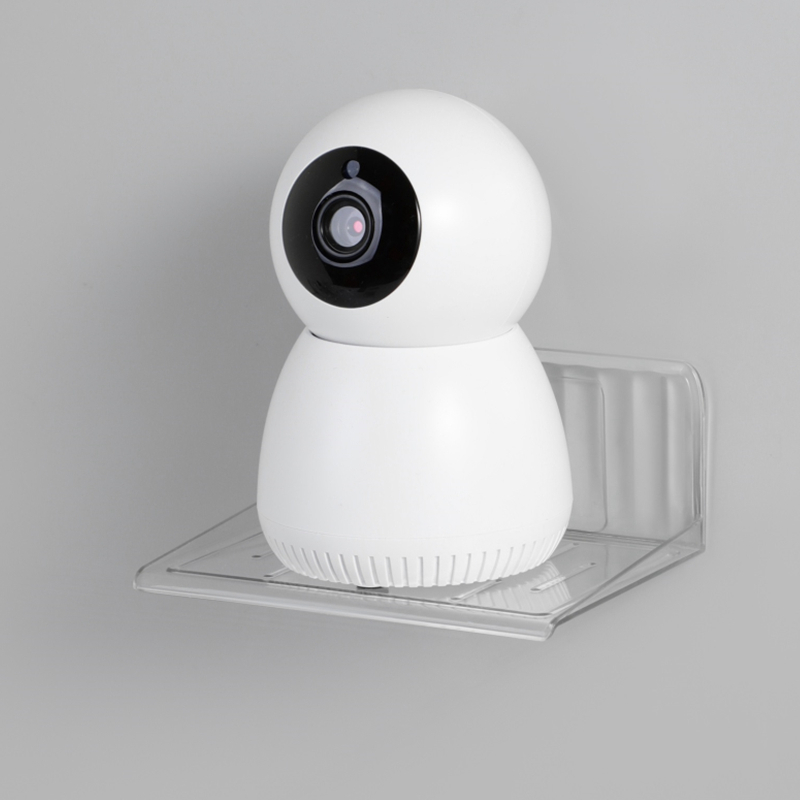 摄像头支架室内监控免打孔墙上置物架路由器电视机顶盒挂墙托架子