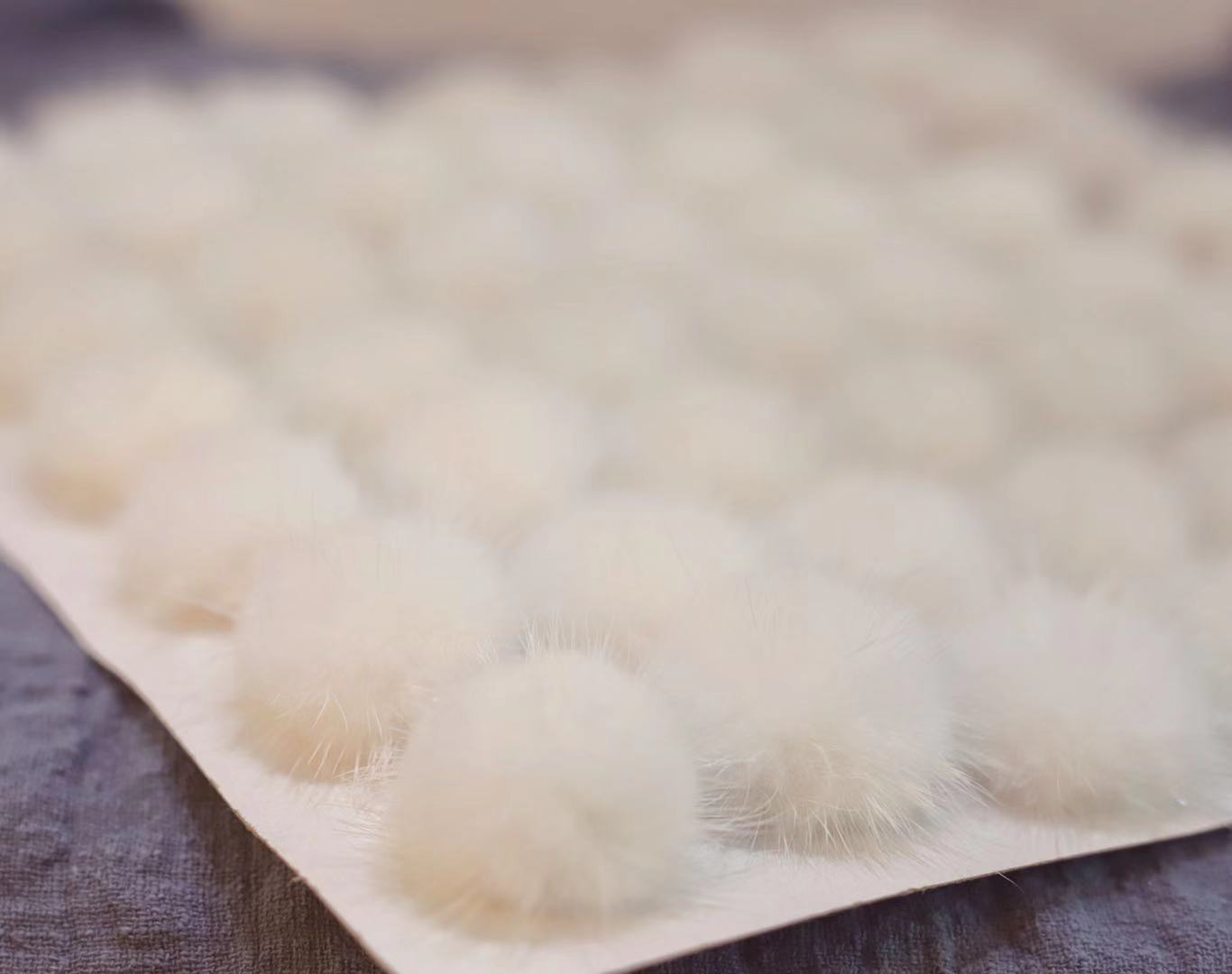 新品国3.5cm水貂毛球 柔软A饱满的冬天毛球 diy手工饰品定制