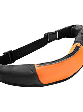 鸣固自动充气救生腰带拉链带口袋大浮力三秒充气气胀式救生圈橙色