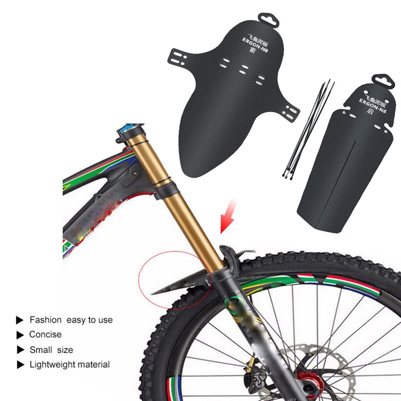 2 pcs/1 Set Bicycle Fenders Plastic Front /rear Bike