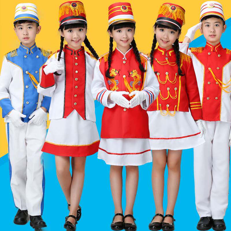 儿童升旗手服装六一中小学生鼓号服表演服仪仗队手鼓管乐队演出服