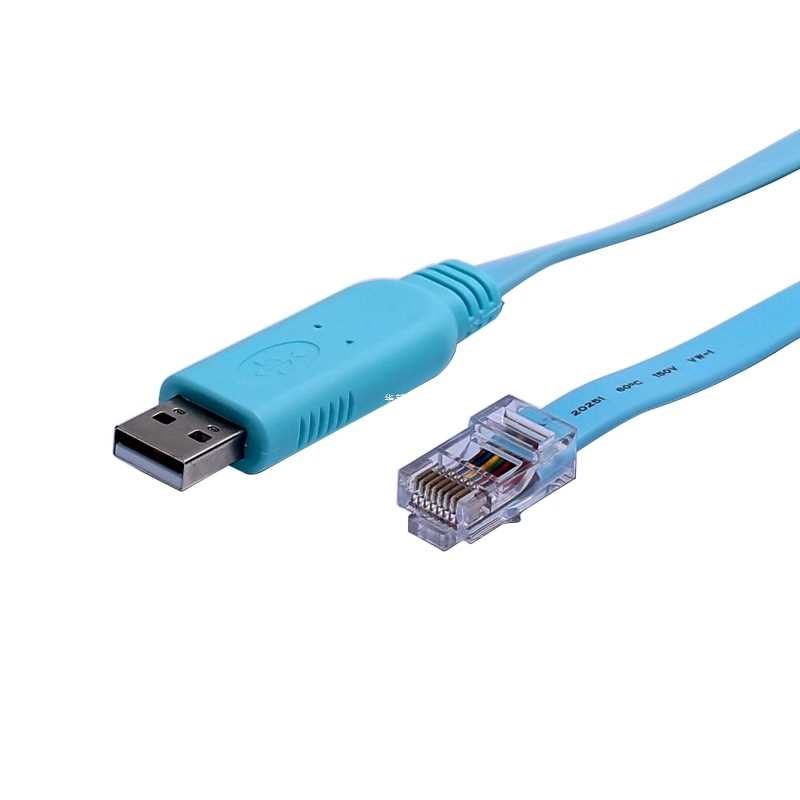 USB Serial RJ45 Console Cable FTDI FT232RL 180cm Blue USB Al