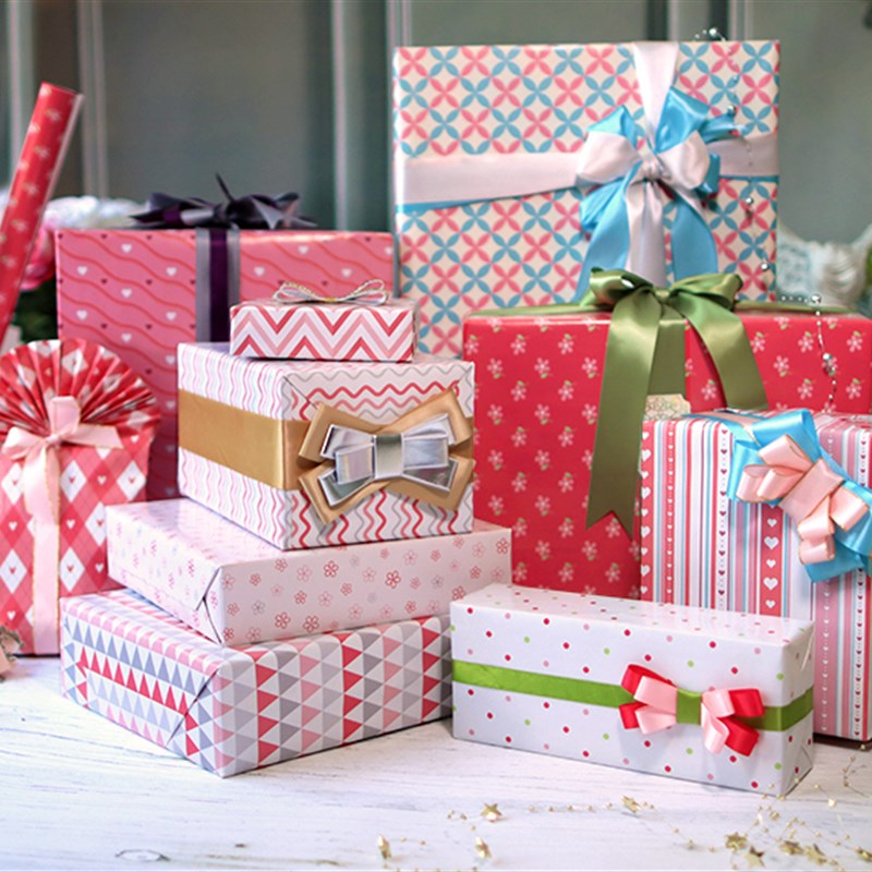 pink gift wrapping packaging包装纸女生 decoration paper book