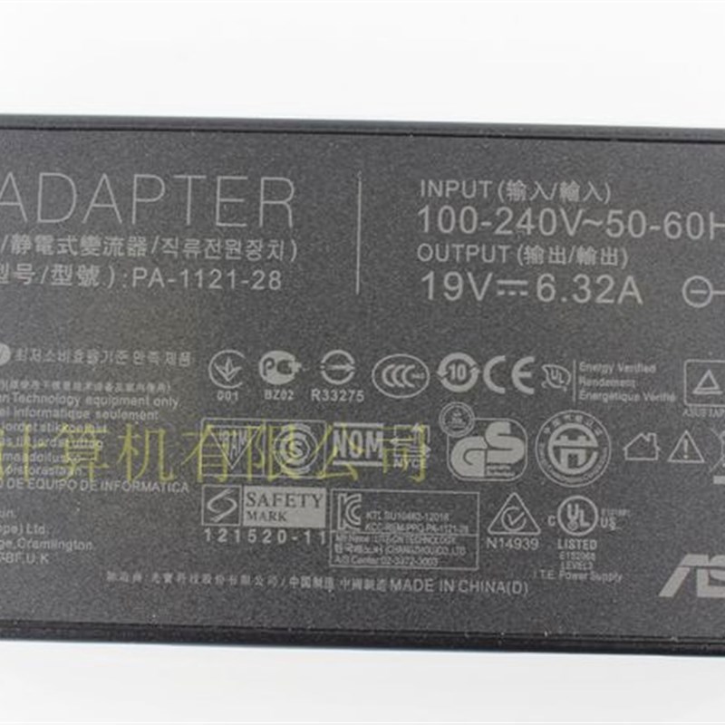 华硕飞行堡垒6代FX86F FX95D笔记本电源适配器19V 6.32A电脑充电