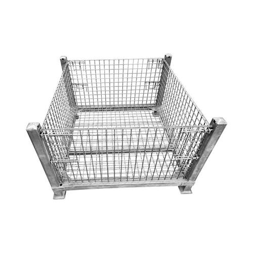金属网格周转箱 移动堆垛物流运输中转箱 铁丝框仓储折叠笼周转箱