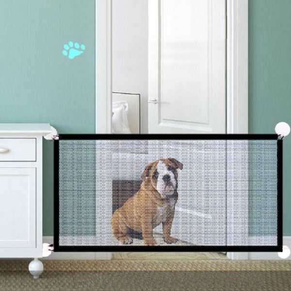 Pet Dog Gate Ingenious Mesh Dog Fence For Indoor and