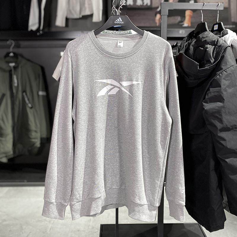 Reebok锐步卫衣男经典LOGO休闲款运动服2023长袖圆领套头衫GR8473