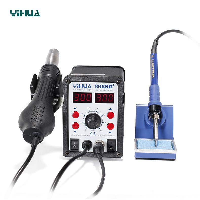 谊华YIHUA-898BD+ 大功率二合一热风拆焊台热风枪恒温焊台风机型