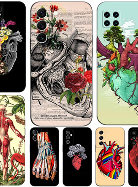 硅胶软手机壳适用三星A15A05SA35A55A54A34A14A13A53A73A12A52A72A10A03A04 心脏器官解剖图