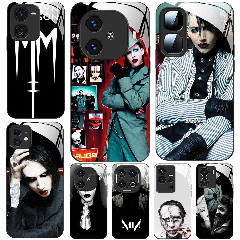 玻璃手机壳适用OPPO IQoo13 12 11 10 neo9 8 pro 玛丽莲·曼森Manson