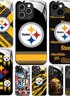 玻璃手机壳适用苹果iPhone 17 16Pro13Max11Pro12XS14XR15X Pittsburgh Steelers匹兹堡钢人队