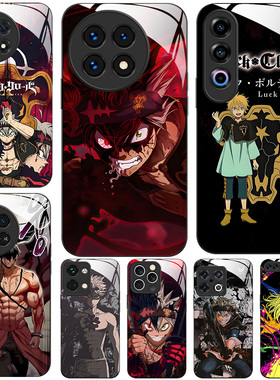 玻璃手机壳适用一加13 12 11 10 9R ACE2 2V 3V5PRO 黑色四叶草