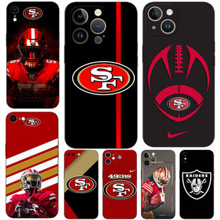 硅胶软手机壳适用苹果iPhone 16 15 14 Pro Max mini 13 Pro XS XR X 8 7 6s plus 12 11SE 旧金山49人突袭者