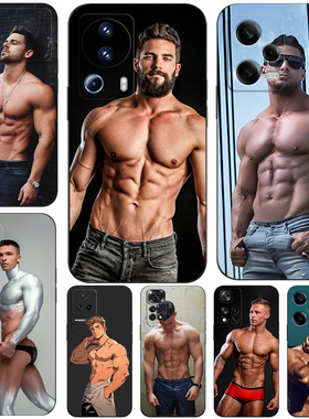 硅胶软手机壳适用红米NOTE13K70K50K6012turbo11PROPLUS+K70K60K50至尊K40K40SK30iUltra5G 肌肉男健美身