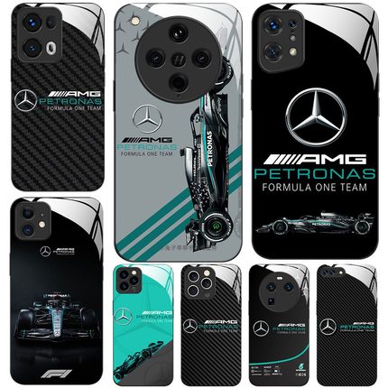 玻璃手机壳适用OPPO FINDX8 PRO X7X6X5X3RENO13RPO12 11K12K11K10  梅赛德斯奔驰F1