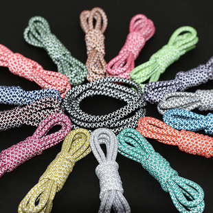 适用安踏鞋带男款3m反光水花2代女款儿童700夜光圆形篮球鞋运动鞋