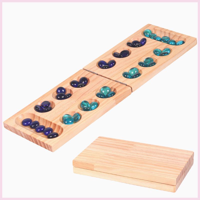 木制松木宝石棋男孩女孩颗粒归仓益智玩具空间思维非洲玩具游戏棋