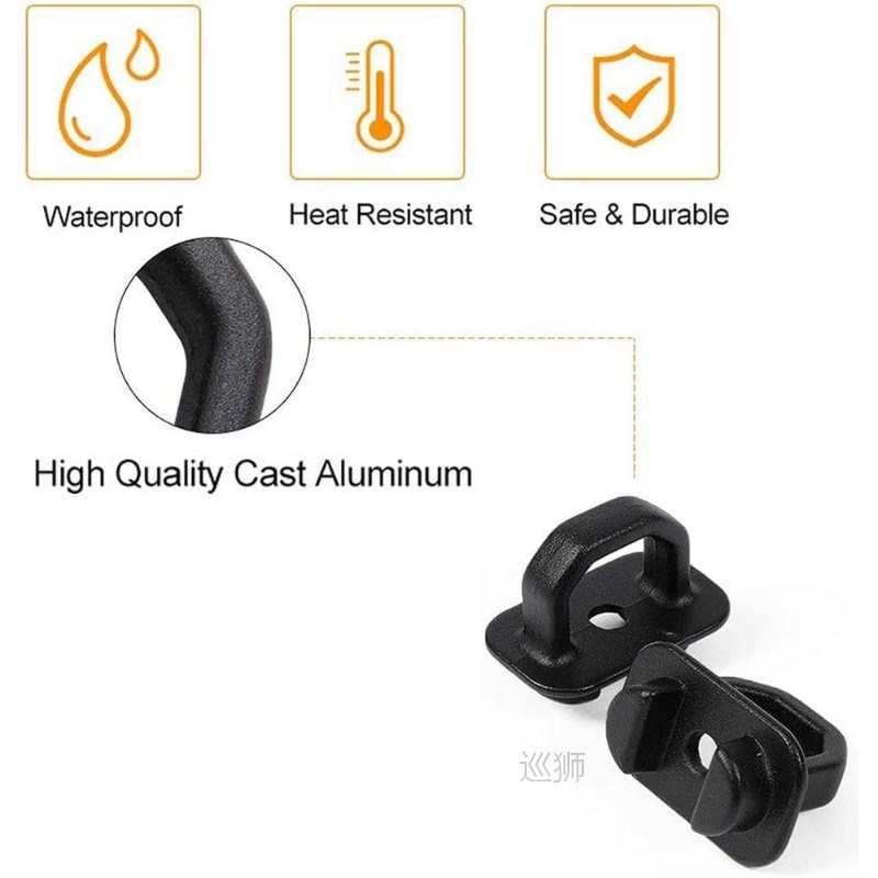 4Pcs Pickup Trunk Lock tie down anchor Side Wall for 200720