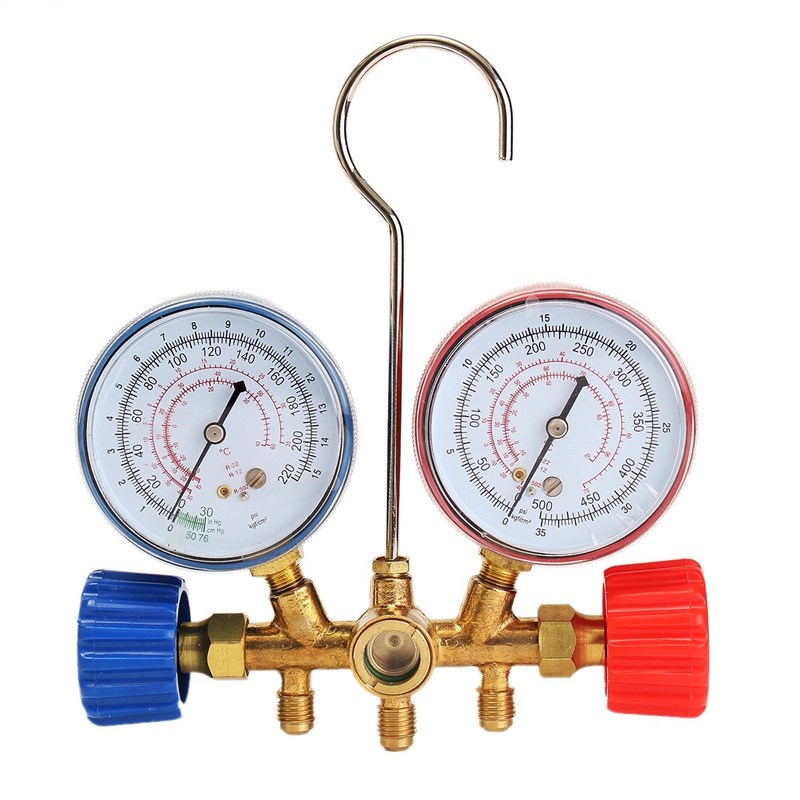 Car HVAC A/C Refrigeration Kit Manifold Gauge Set for R22 R1