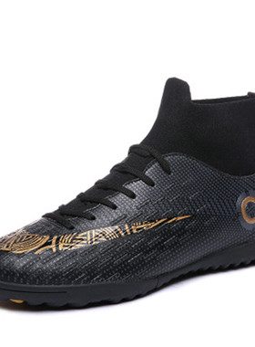 Hot Sale Mens Soccer Cleats High Ankle Football Shoes Long S