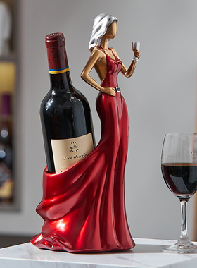 轻奢高档红酒架现代简约创意客厅玄关酒柜装饰品葡萄酒瓶架子摆件