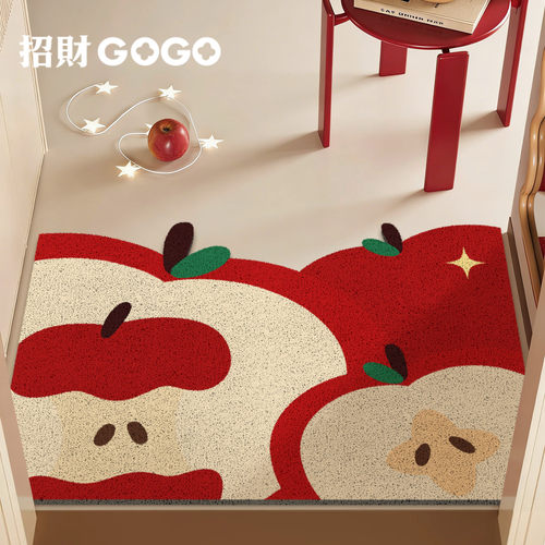 红色苹果入户门口专用地垫耐脏