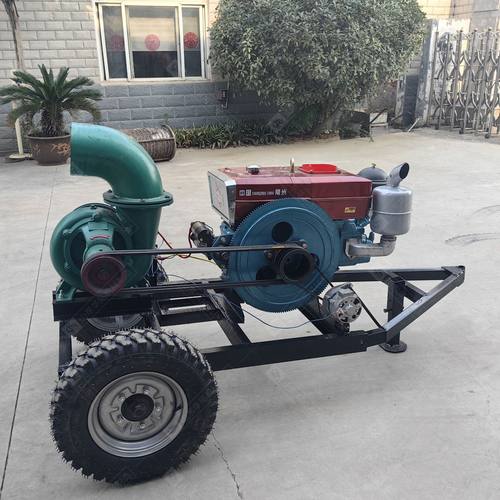 便携式柴油自吸泵 轮式农业灌溉用灌溉泵移动方便 4寸柴油灌溉泵